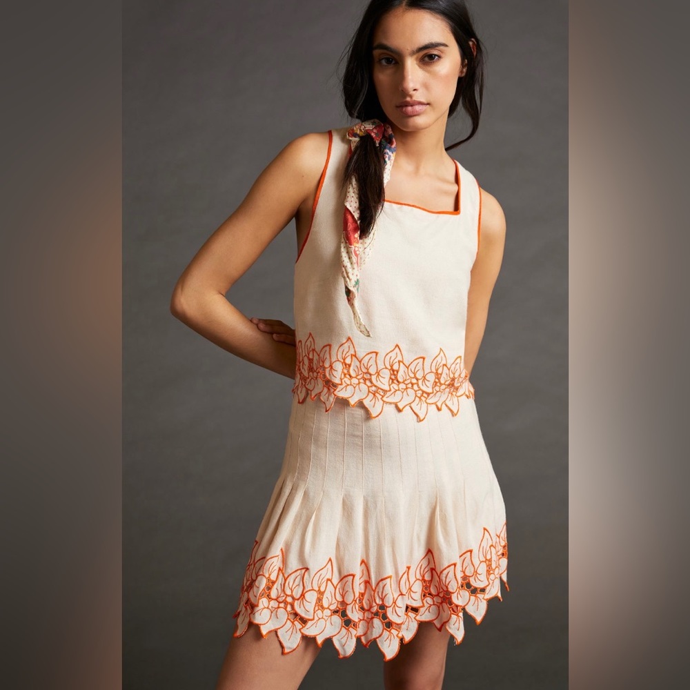 Anthropologie top and skirt set - 14 - Viscose